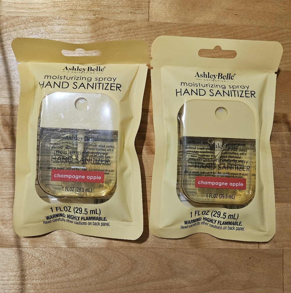 2pc Ashley Belle Moisturizing Spray Hand Sanitizer Champagne Apple